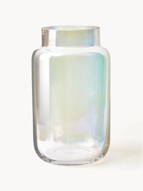 Grote glazen vaas Lasse, iriserend, Glas, Transparant, iriserend, Ø 13 x H 22 cm