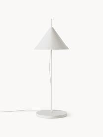 Lámpara de mesa grande LED regulable con temporizador Yuh, Estructura: latón pintado, Cable: plástico, Blanco, Ø 20 x Al 61 cm