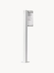 Lámpara de pie regulable para exterior Coupar, Estructura: aluminio recubierto, Blanco, Ø 14 x Al 80 cm