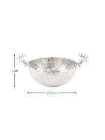 Bol decorativo Deer, Metal niquelado, Plateado, Ø 31 x Al 11 cm