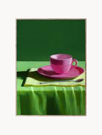 Plagát Still Here, 210 g matný papier Hahnemühle, digitálna tlač s 10 farbami odolnými voči UV žiareniu, Zelená, ružová, Š 30 x V 40 cm