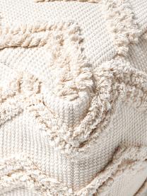 Puf Akesha, Tapicerka: 100% bawełna, Biała tkanina, S 50 x D 50 cm