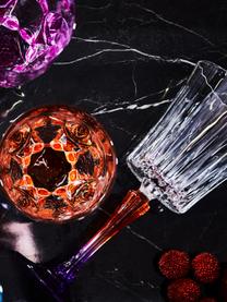 Copas de vino blanco de cristal Gipsy, 6 uds., Cristal Luxion, Transparente, naranja, lila, Ø 9 x Al 21 cm