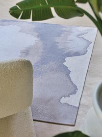 Teppich Iode mit abstraktem Muster, 100 % Polyester, Hellblautöne, B 80 x L 150 cm (Größe XS)