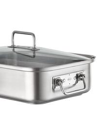 Tostapane in acciaio inox con bilancia interna Expertiso, Coperchio: vetro temperato, Argentato, trasparente, Larg. 38 cm, 6,5 l