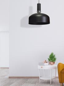 Lampa wisząca z metalu Malmo, Czarny, chrom, Ø 30 x W 25 cm