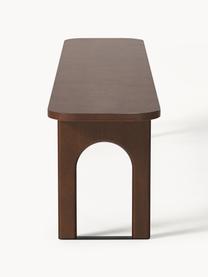 Holz-Sitzbank Apollo, verschiedene Größen, Sitzfläche: Spanplatte mit Eichenholz, Beine: Eichenholz, lackiert Dies, Eichenholz, dunkelbraun lackiert, B 180 x T 37 cm