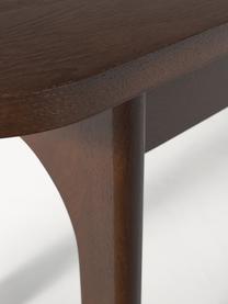 Holz-Sitzbank Apollo, verschiedene Grössen, Sitzfläche: Spanplatte mit Eichenholz, Beine: Eichenholz, lackiert Dies, Eichenholz, dunkelbraun lackiert, B 180 x T 37 cm