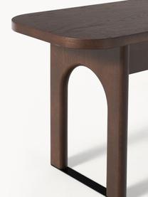 Dřevěná lavička Apollo, různé velikosti, Dubové dřevo, tmavě hnědě lakované, Š 180 cm, H 37 cm
