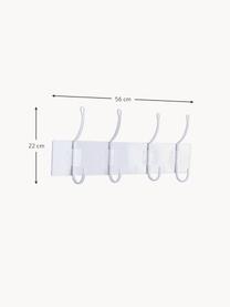 Perchero de pared de metal Riley, Metal recubierto, Blanco, An 56 cm