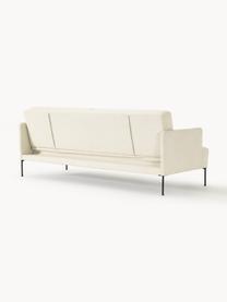 Sofá cama Fluente (3 plazas), Tapizado: 100% poliéster Alta resis, Estructura: madera de pino maciza, Patas: metal con pintura en polv, Tejido blanco Off White, An 220 x F 88 cm