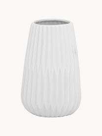 Vases à surface striée Esko, 2 élém., Porcelaine, Blanc, Lot de différentes tailles