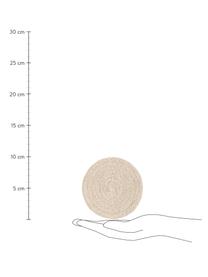 Runde Untersetzer Vera aus Baumwolle, 4 Stück, 100% Baumwolle, Cremefarben, Ø 10 cm