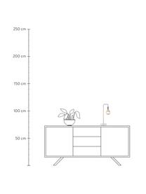 Lámpara de mesa de mármol Noble, Lámpara: metal recubierto, Cable: plástico, Plateado, blanco, negro, Ø 20 x Al 40 cm