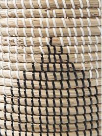 Aufbewahrungskorb Lira mit Deckel, Seegras, Beige, Schwarz, Weiß, Ø 40 x H 62 cm