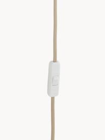 Wandlamp Regency met stekker, Lampenkap: stof, Decoratie: gecoat metaal, Lichtbeige, B 20 x H 34 cm