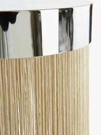 Wandlamp Regency met stekker, Lampenkap: stof, Decoratie: gecoat metaal, Lichtbeige, B 20 x H 34 cm