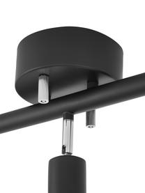 Faretti da soffitto neri Row, Baldacchino: metallo verniciato, Nero, Larg. 60 x Alt. 40 cm