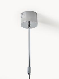 Lámpara de techo LED grande Alenia, Pantalla: vidrio acrílico, Estructura: metal cromado, Anclaje: metal cromado, Blanco, cromo, Ø 61 x Al 98 cm
