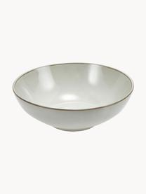 Ciotola da zuppa bowl in gres beige fatta a mano Thalia 2 pz, Gres, Beige, Ø 18 x Alt. 6 cm