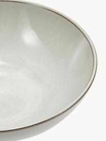 Ciotola da zuppa bowl in gres beige fatta a mano Thalia 2 pz, Gres, Beige, Ø 18 x Alt. 6 cm