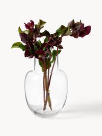 Handgefertigte Klassische Glas-Vase Lotta, H 25 cm, Glas, Transparent, Ø 18 x H 25 cm