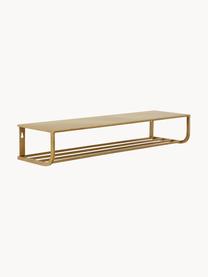Appendiabiti da parete in metallo Shelf, Metallo rivestito, Dorato, Larg. 80 x Alt. 14 cm