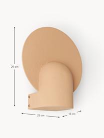 Wandleuchte Maray aus Gips, Lampenschirm: Milchglas, Ocker, B 25 x H 29 cm