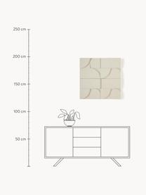 Wandobjekt-Set Massimo, 4er-Set, Mitteldichte Holzfaserplatte (MDF), Hellbeige, B 80 x H 80 cm