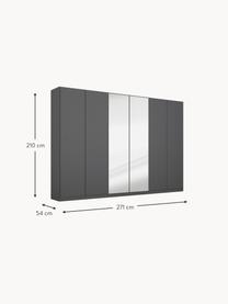 Falttürenschrank Wingview mit Panorama-Öffnung, Anthrazit, B 271 x H 210 cm