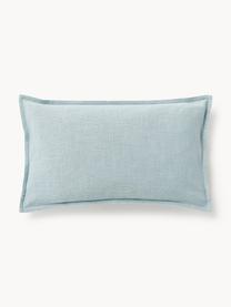 Housse de coussin 50s50 en coton Vicky, 100% coton, Bleu ciel, larg. 30 x long. 50 cm