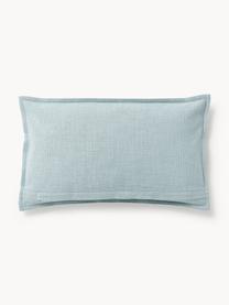 Housse de coussin 50s50 en coton Vicky, 100% coton, Bleu ciel, larg. 30 x long. 50 cm