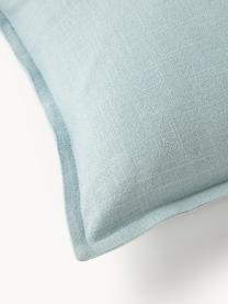 Housse de coussin 50s50 en coton Vicky, 100% coton, Bleu ciel, larg. 30 x long. 50 cm