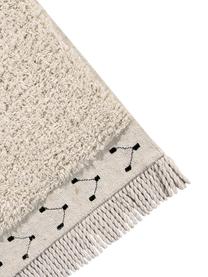 Tapis berbère beige Barber, Brun clair, noir