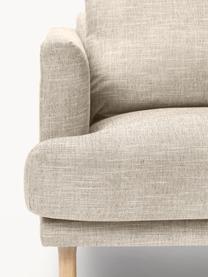Sofa fauteuil Adrian, Bekleding: 47% viscose, 23% katoen, , Frame: multiplex, Poten: eikenhout, geolied Dit pr, Geweven stof beige, B 90 x D 95 cm