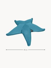 Puf artesanal pequeño para exterior Starfish, Tapizado: 70% PAN + 30% PES, imperm, Azul petróleo, An 83 x L 83 cm
