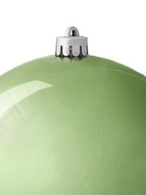 Boule de Noël incassable Stix, Plastique robuste, Vert sauge, Ø 14 cm