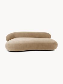 Divano curvo 3 posti Alba, Rivestimento: 97% poliestere, 3% nylon , Struttura: legno massiccio di abete , Piedini: plastica, Tessuto beige, Larg. 235 x Prof. 114 cm, schienale a sinistra