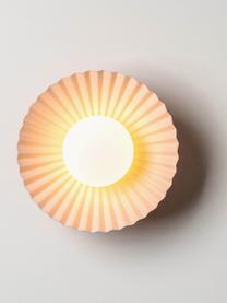 Wandlamp The Pleat, Lampenkap: opaalglas, Wit, abrikoos, Ø 23 x D 16 cm