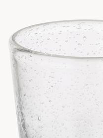 Vasos de vidrio soplado artesanalmente con burbujas Bubble, 4 uds., Vidrio soplado artesanalmente, Transparente, Ø 8 x Al 10 cm, 250 ml