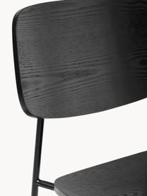 Sedie in legno Nadja 2 pz, Seduta: multistrato con finitura , Gambe: metallo verniciato a polv, Nero, Larg. 50 x Prof. 53 cm
