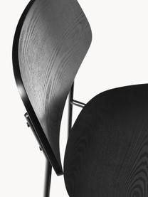 Krzesło z drewna Nadja, 2 szt., Nogi: metal malowany proszkowo, Czarny, S 50 x G 53 cm