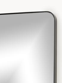 Eckiger Anlehnspiegel Kilian, Rahmen: Metall, beschichtet, Rückseite: Mitteldichte Holzfaserpla, Spiegelfläche: Spiegelglas, Schwarz, B 48 x H 160 cm