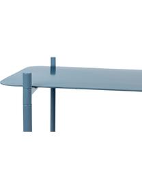 Metalen sidetable River, Gecoat metaal, Blauw, B 100 x H 62 cm