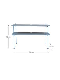 Credenza in metallo River, Metallo rivestito, Blu, Larg. 100 x Alt. 62 cm