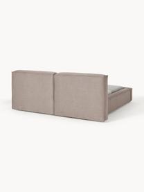 Gestoffeerd bed Lennon, Bekleding: 100% polyester Met 115.00, Frame: massief grenenhout, multi, Poten: hout, kunststof Dit produ, Geweven stof taupe, B 208 x L 243 cm (ligvlak 140 x 200 cm)