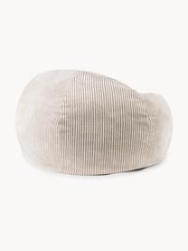 Pouf fait main en velours côtelé pour enfant Flora, Velours côtelé beige, larg. 85 x haut. 50 cm