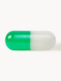 Oggetto decorativo Pill, Poliacrilico, lucido, Bianco, verde, Larg. 29 x Alt. 16 cm