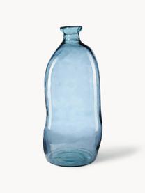 Flessenvaas Dina, Gerecycled glas, GRS-gecertificeerd, Blauw, Ø 34 x H 73 cm