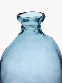 Jarrón botella Dina, Vidrio reciclado con certificado GRS, Azul, Ø 34 x Al 73